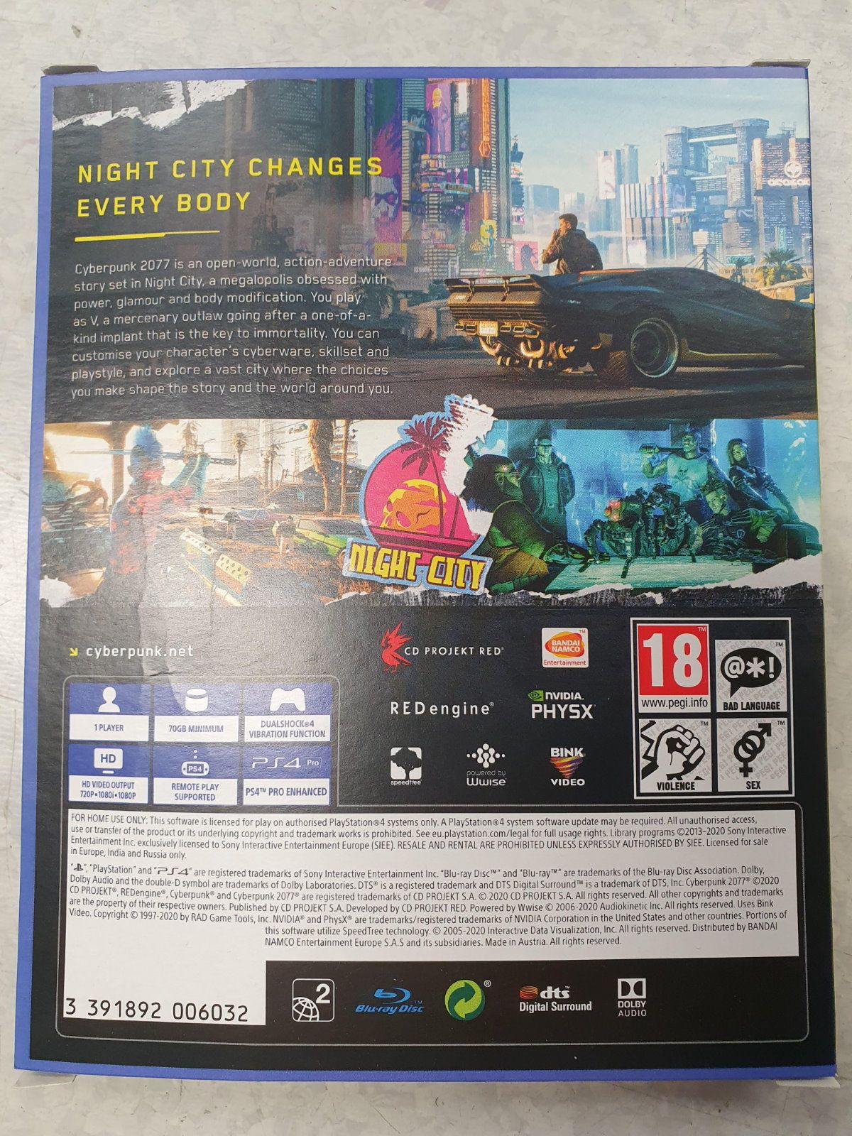 Cyberpunk PS4 Box