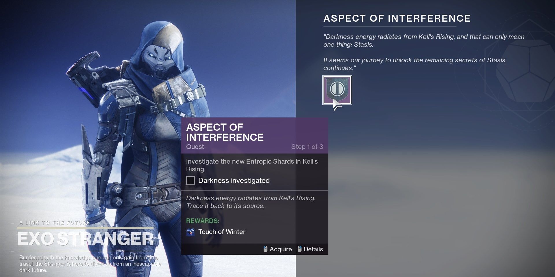 Destiny 2 Aspect of Interference Quest