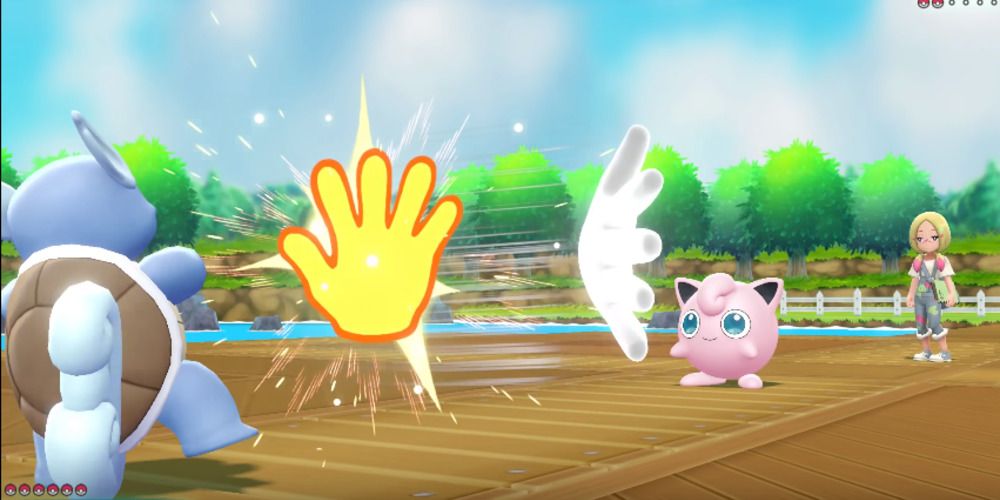 Jigglypuff using Double Slap in Lets Go Pikachu and Eevee