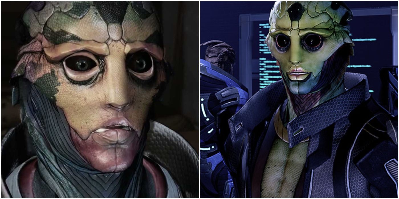 images of Feron and Thane Krios from Mass Effect