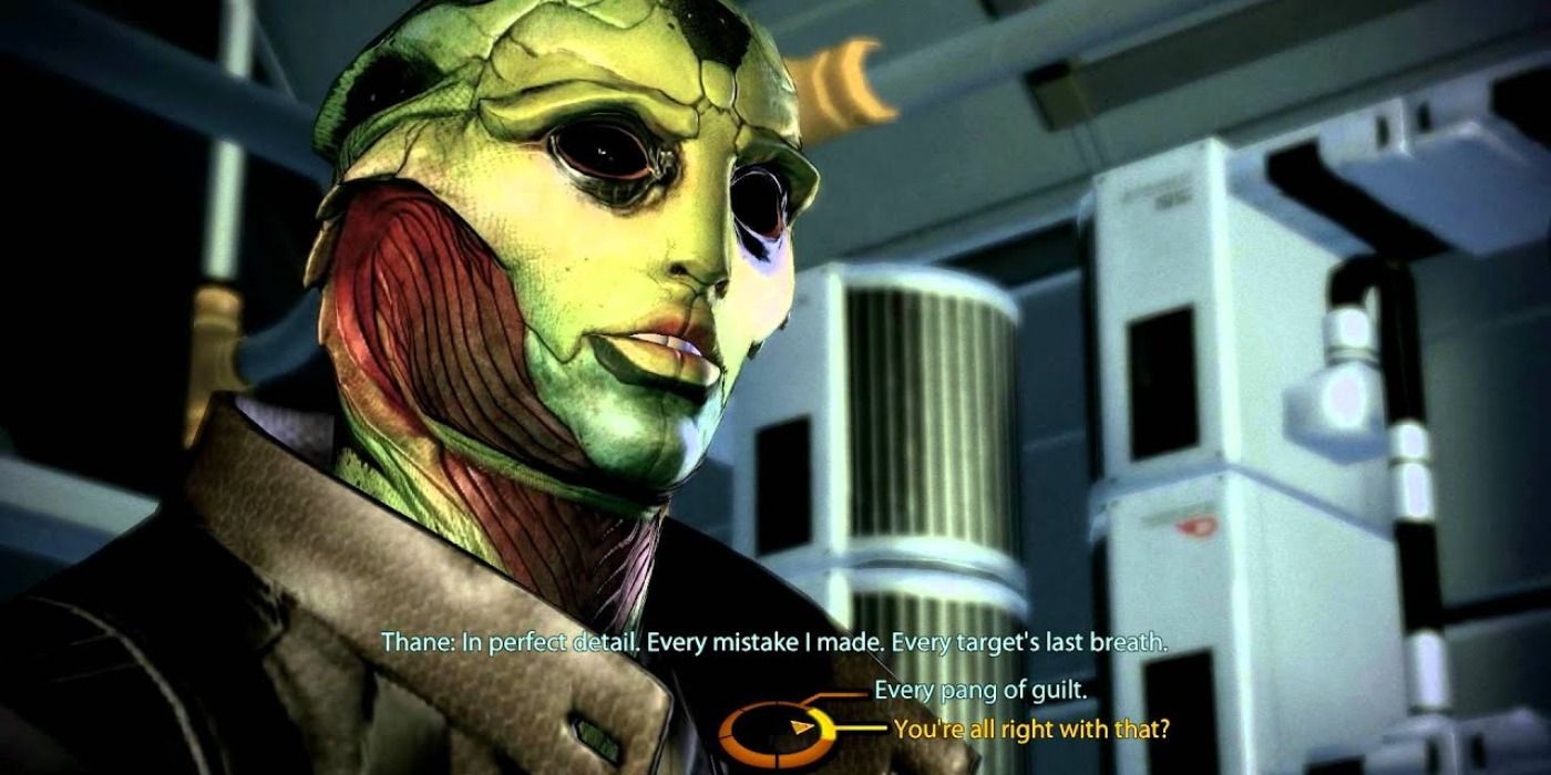 image of Thane Krios explaining Drell memory from Mass Effect