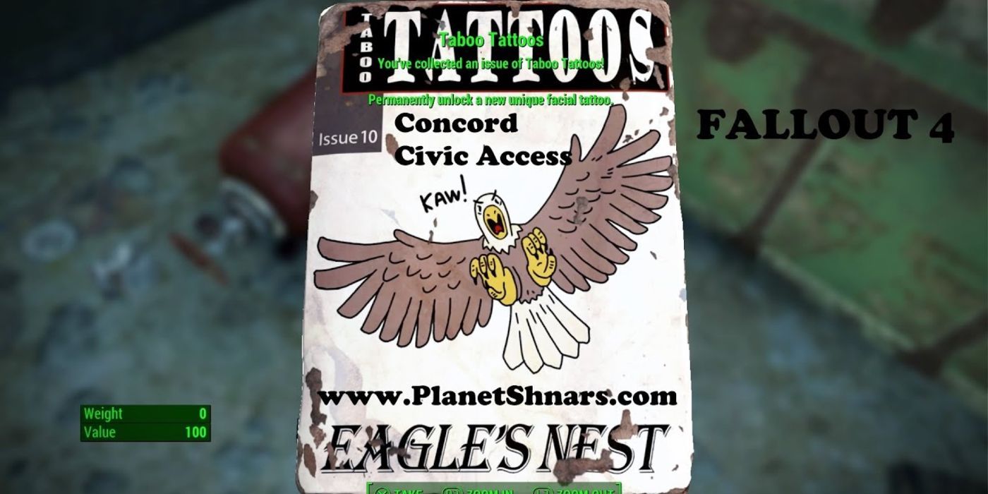 Fallout 4 Taboo Tattoos magazine issue from Concord