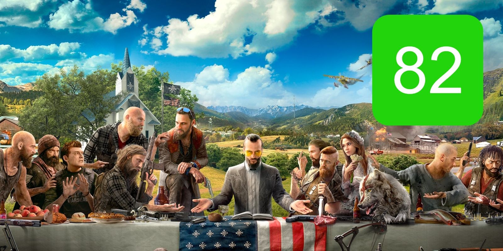 Far Cry 5 Metascore for Xbox One featuring the villain