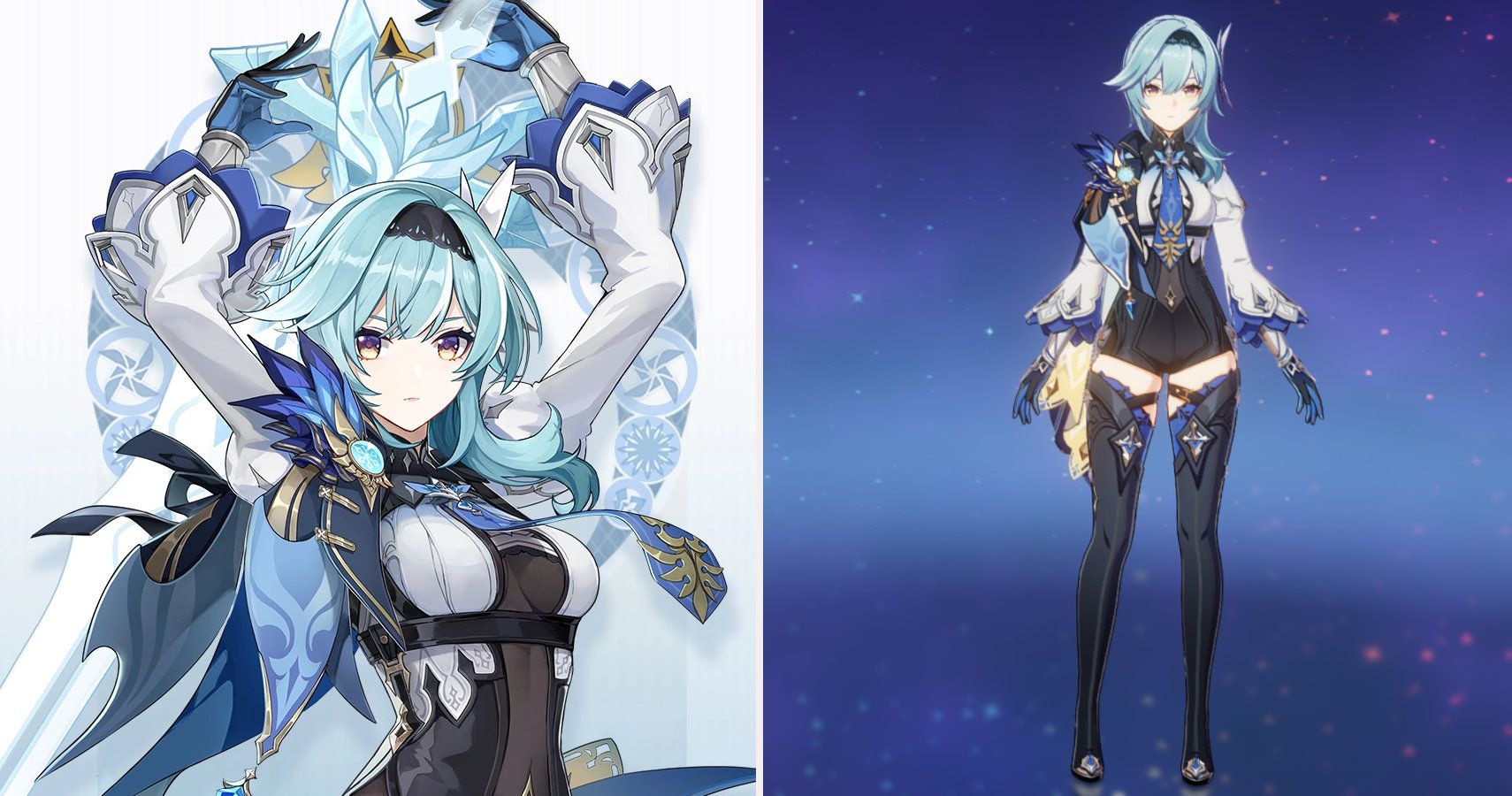 Eulas art card next to her in game menu appearance