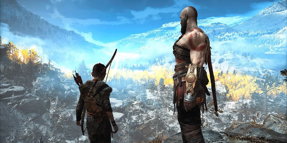 PS4 God Of War 2018 Kratos Son Look On World
