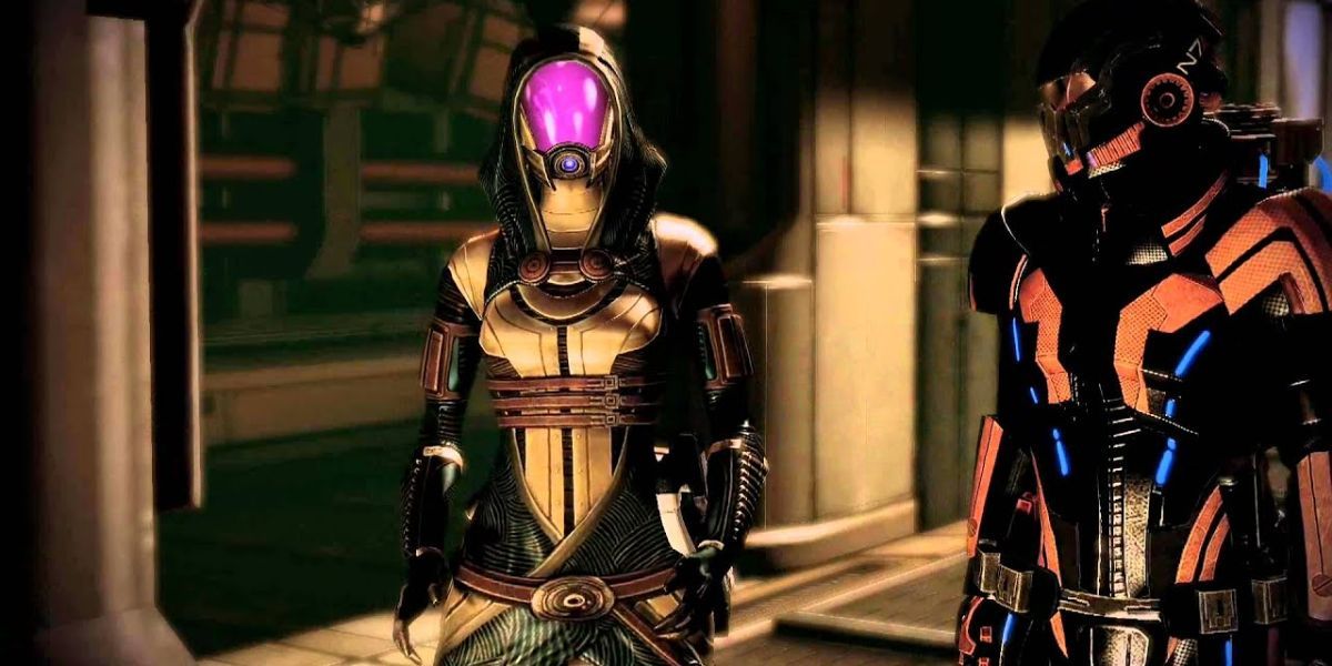 Tali and Shepard during the former's loyalty mission in Mass Effect 2