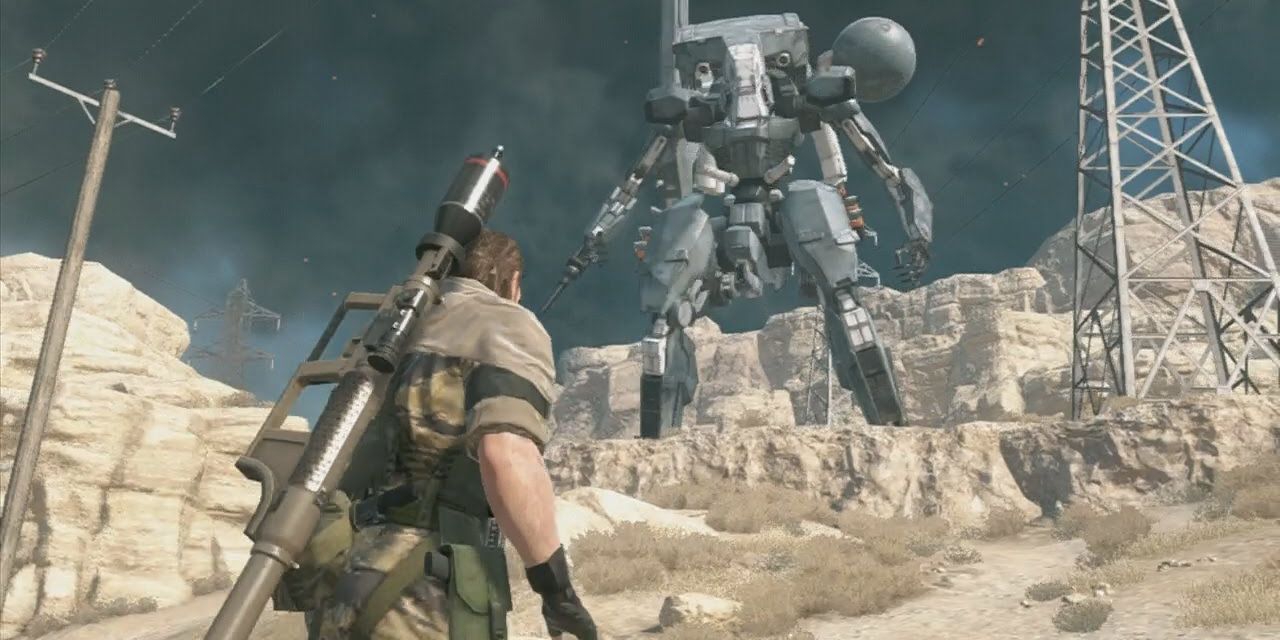 PS4 Metal Gear Solid V Sahelanthropus Looms Rocket Launcher Boss Fight