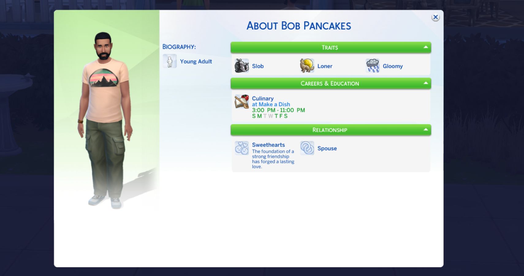 bob pancakes sims 4 profile