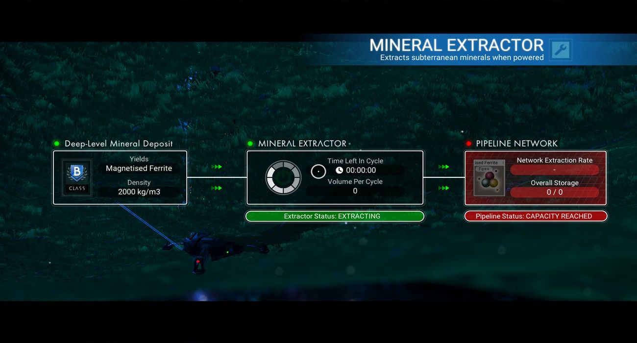 Mineral extractor screenshot