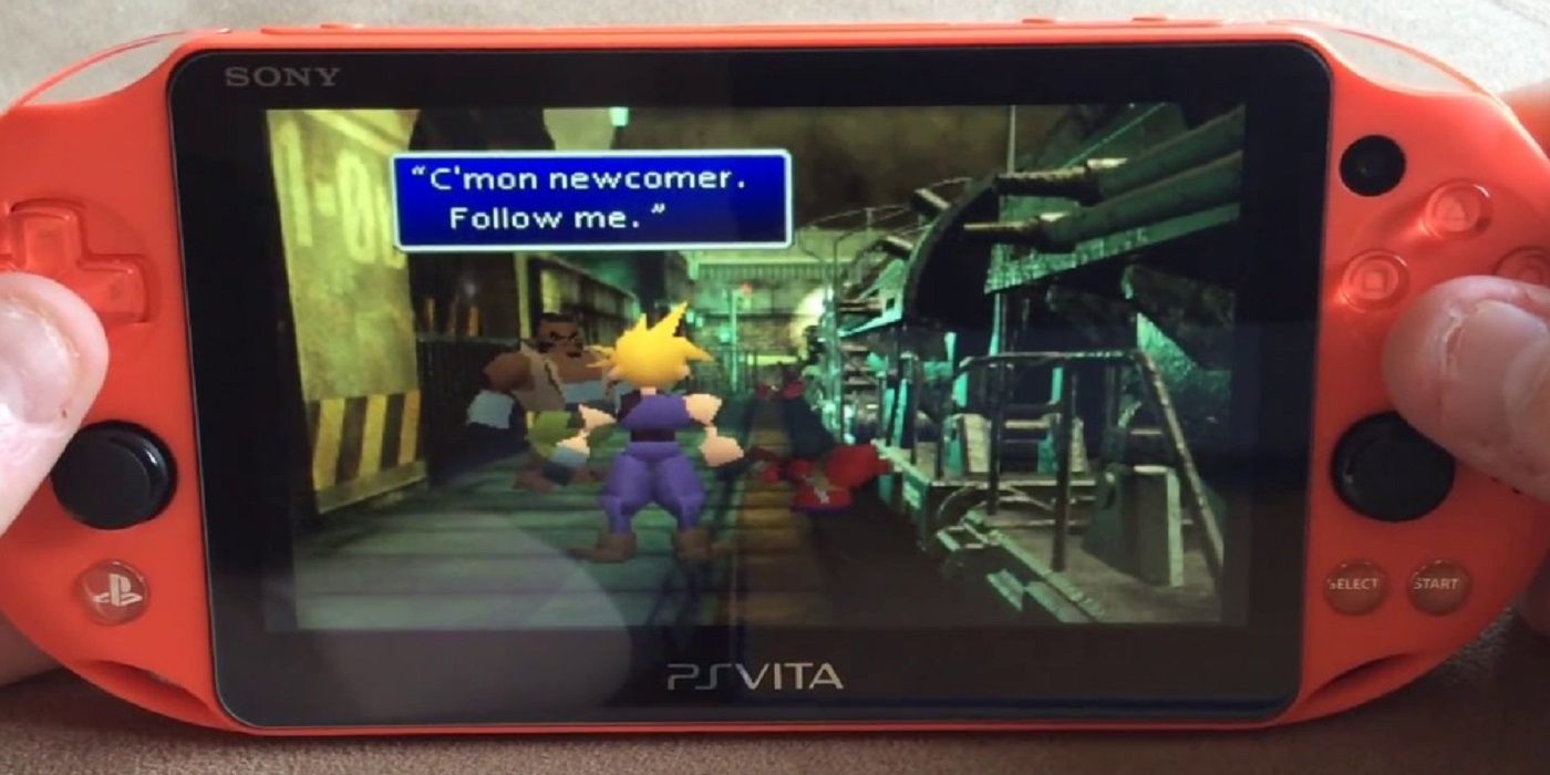 Final Fantasy VII played on PS Vita