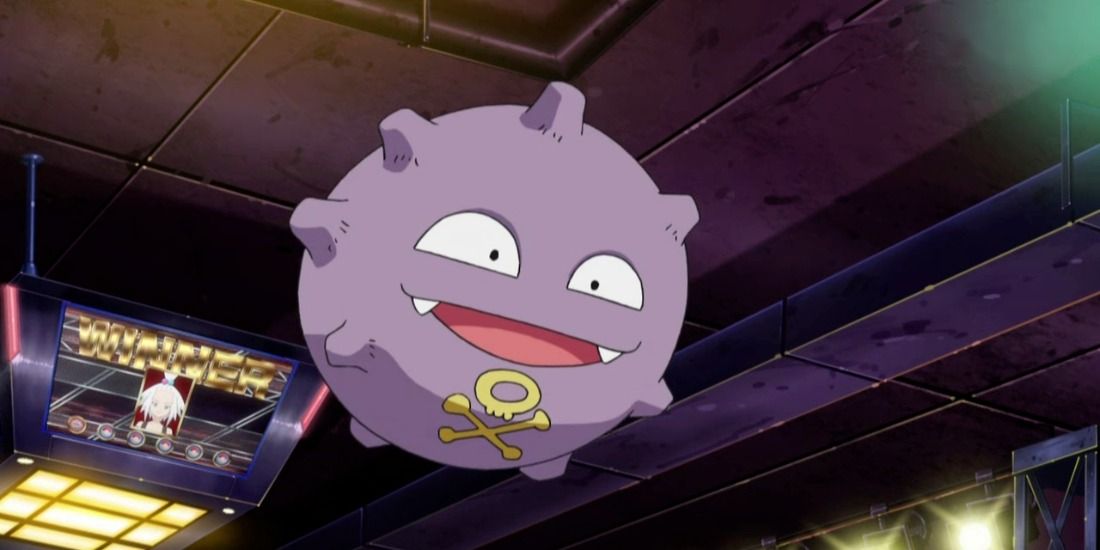 Koffing in Roxie's Gym in the Pokemon Anime