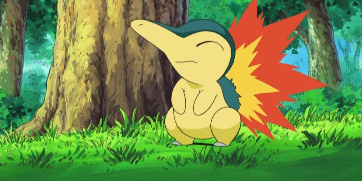 Anime Pokemon Ash's Cyndaquil Tired