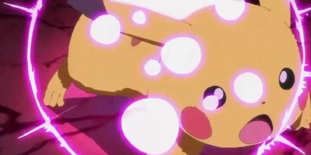 Pikachu transforming in Pokemon Journeys anime