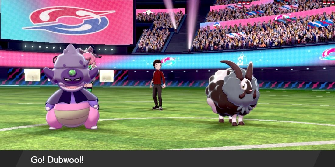 Klara fighting beside a trainer in the Galarian Star Tournament in The Crown Tundra of Pokemon Sword Shield