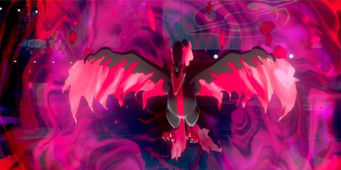 Moltres using Fiery Wrath in the Crown Tundra of Pokemon Sword & Shield