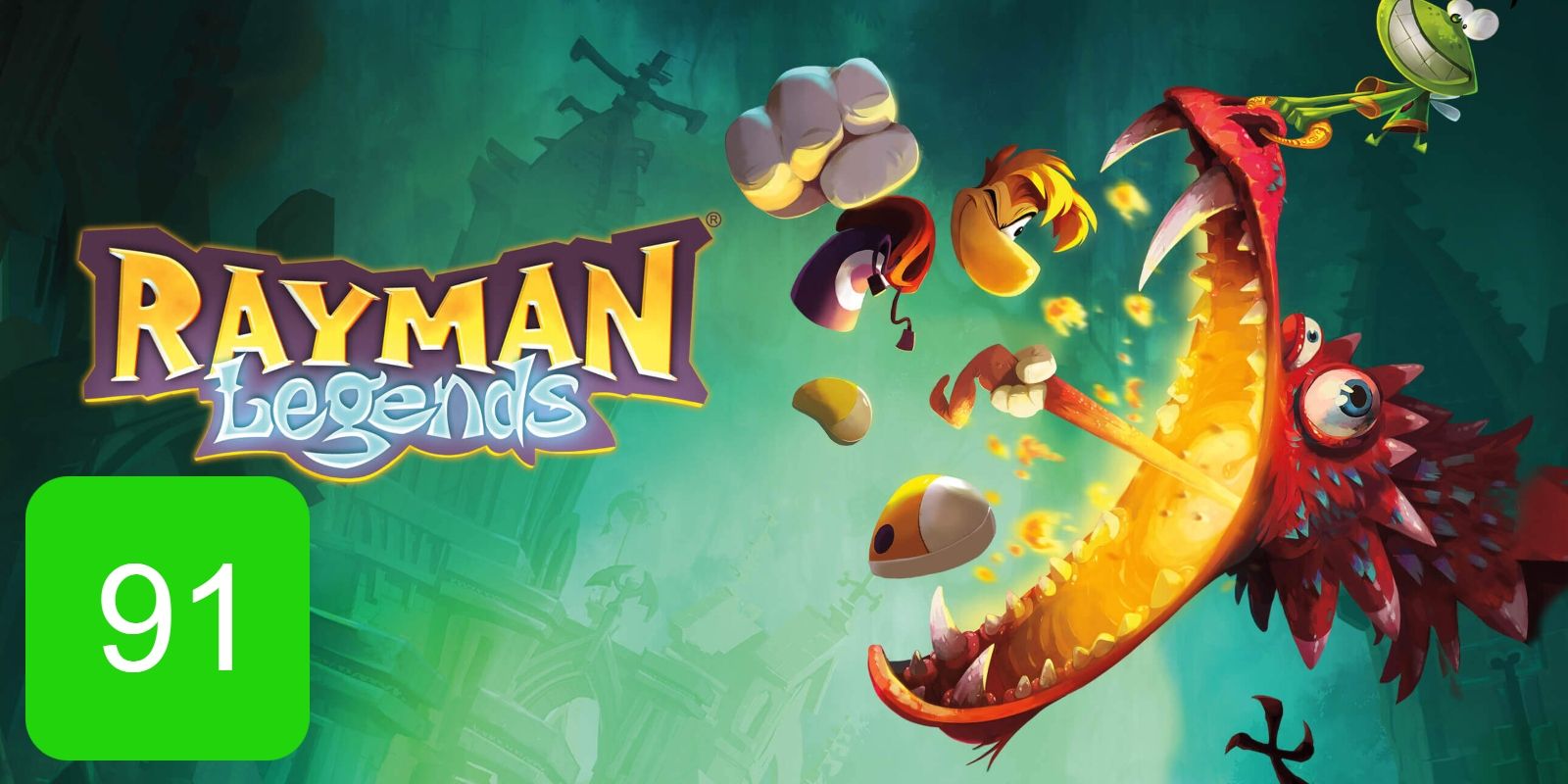 The Xbox One Metascore for Rayman Legends, featuring the cover from the game.