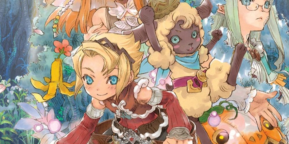 official art of Rune Factory 3 with the main character and sheep