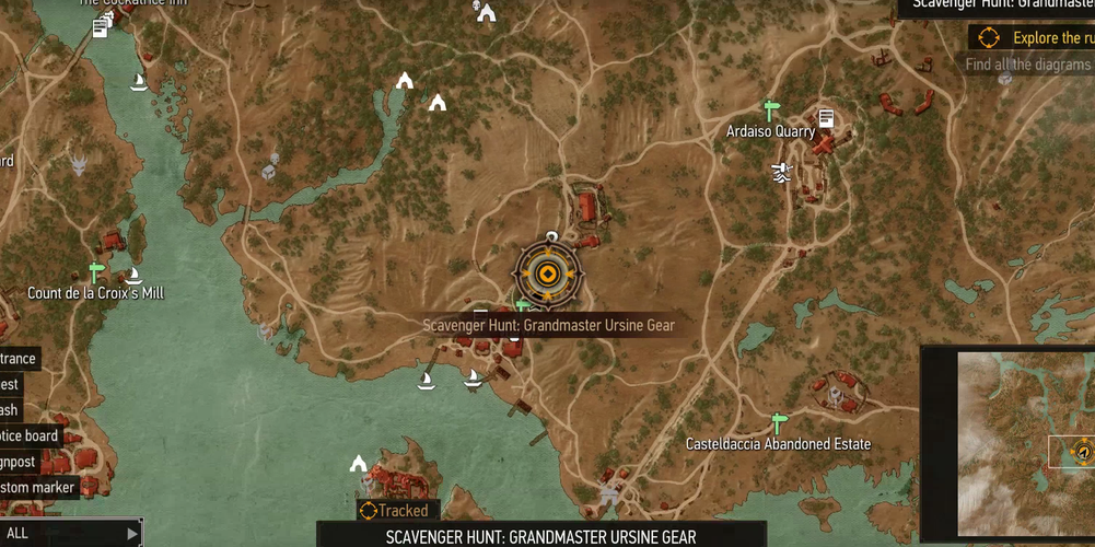 Ursine gear location on map