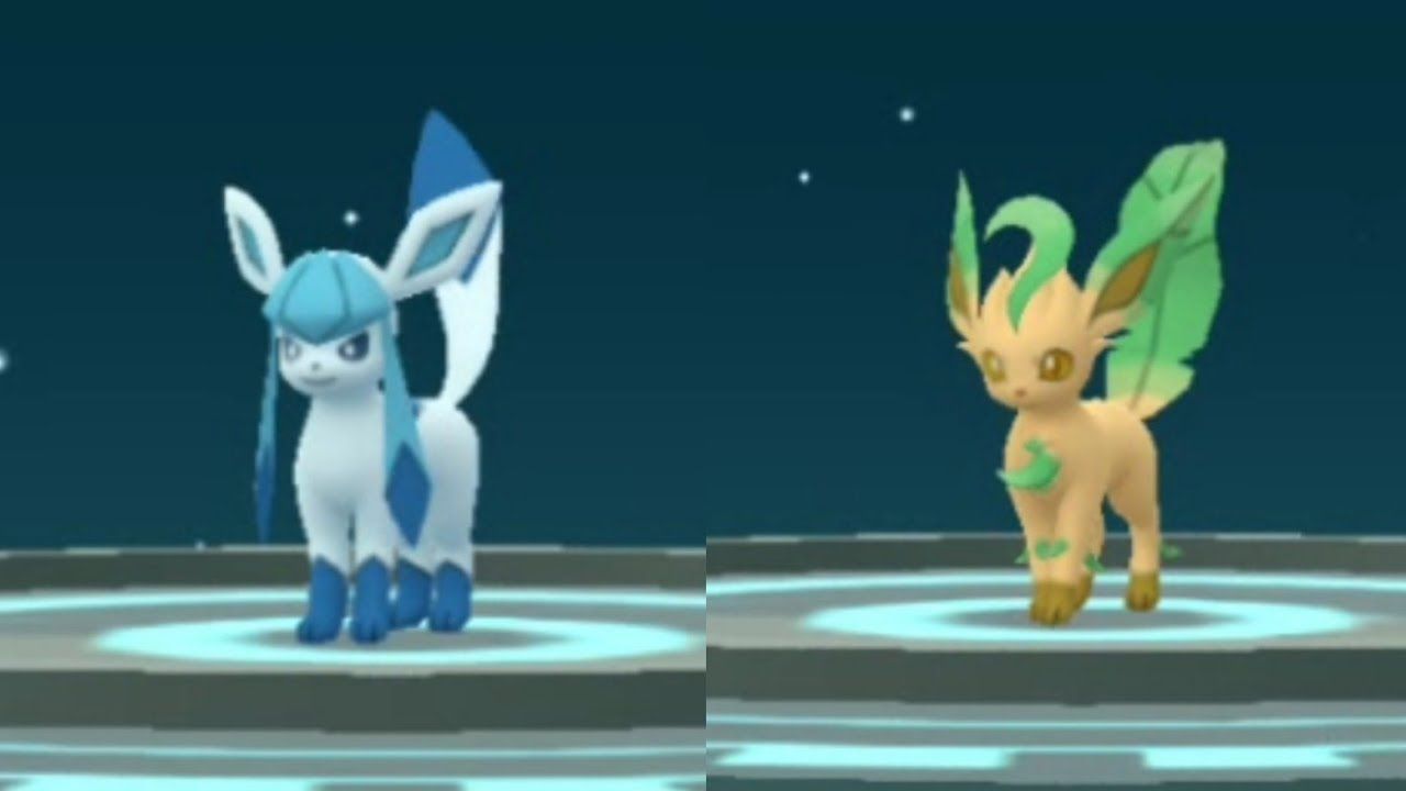 shiny leafeon shiny glaceon pokemon go