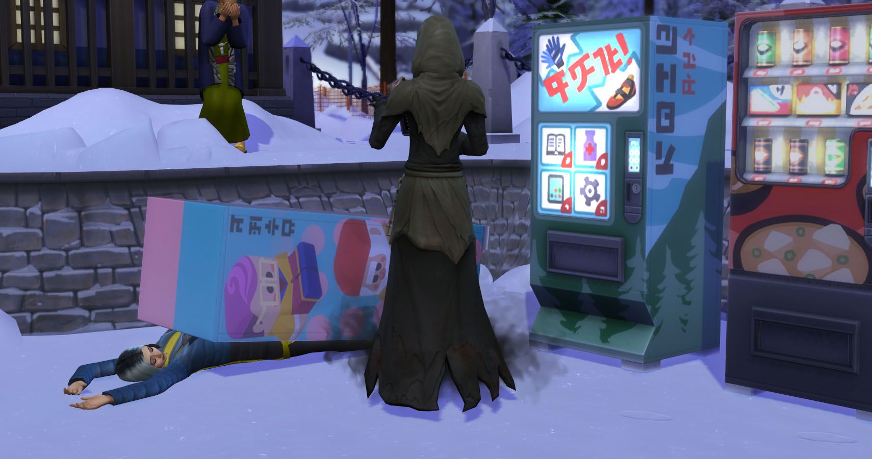 snowy escape vending machine death