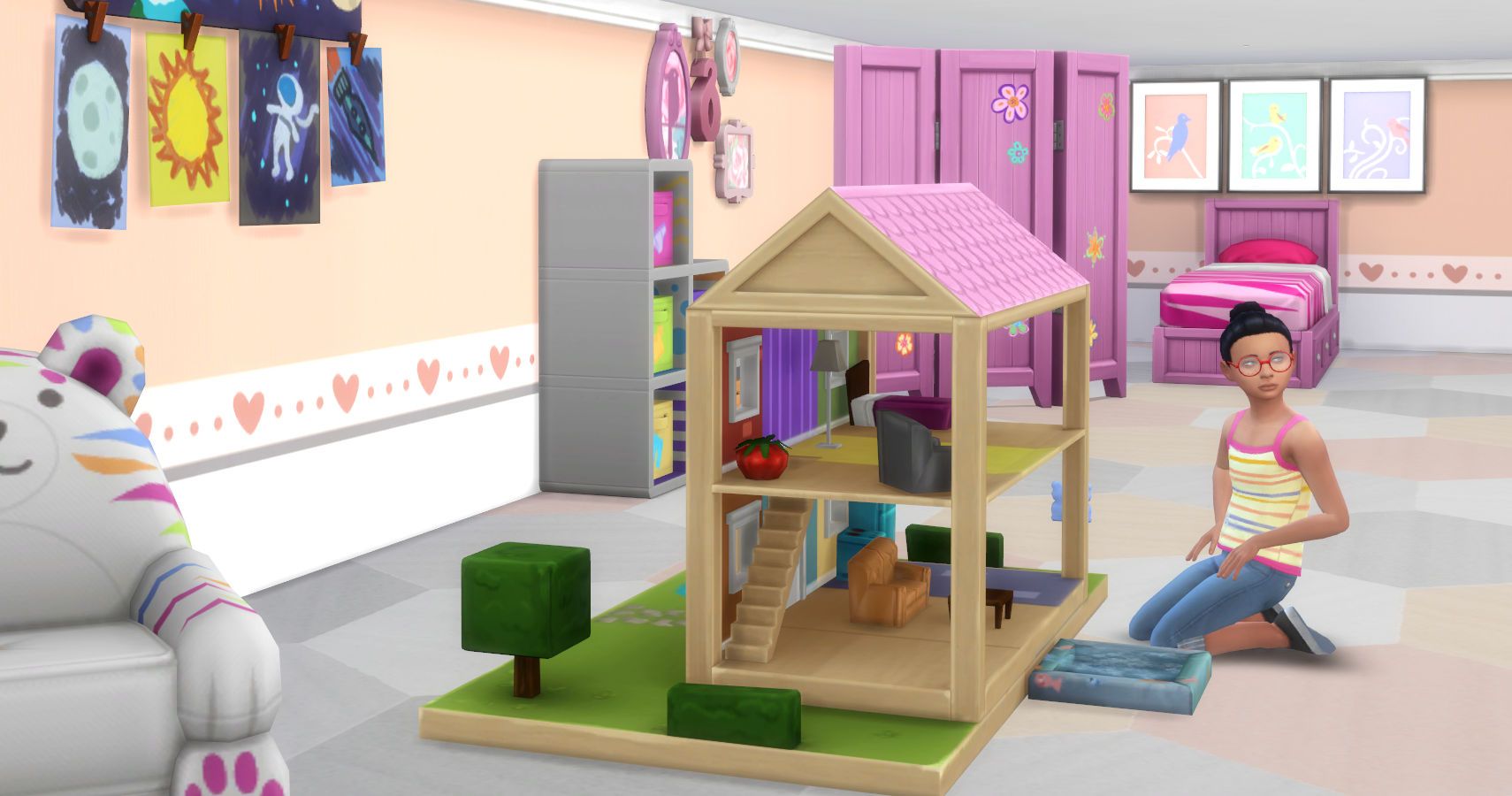 A short height kids room created with a platform.