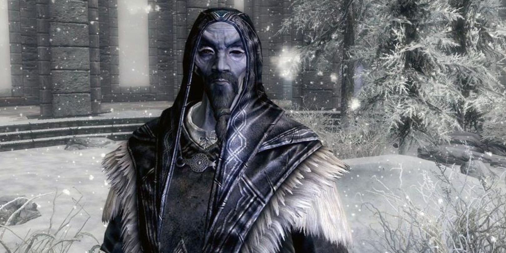 Close up of Savos Aren at the College Of Winterhold