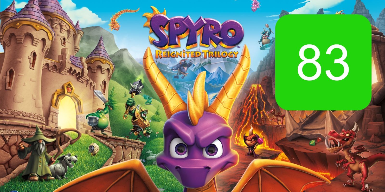 The metascore for spyro reignited trilogy for the xbox one