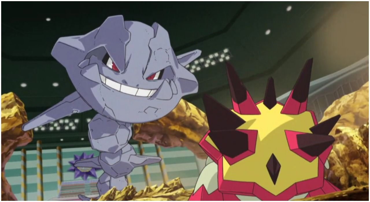 steelix turtonator brock vs kiawe sun moon anime pokemon