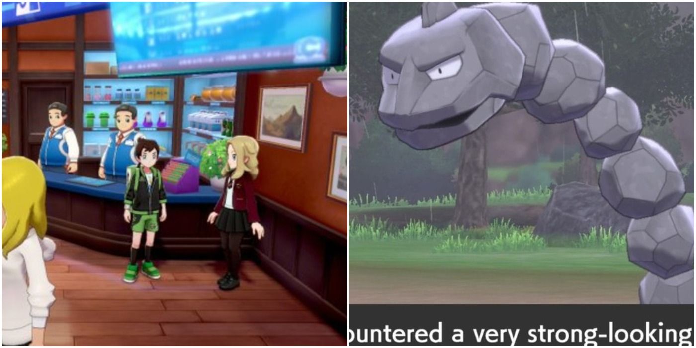 Motostoke Pokemon Center and Wild Strong Onix in the Wild Area
