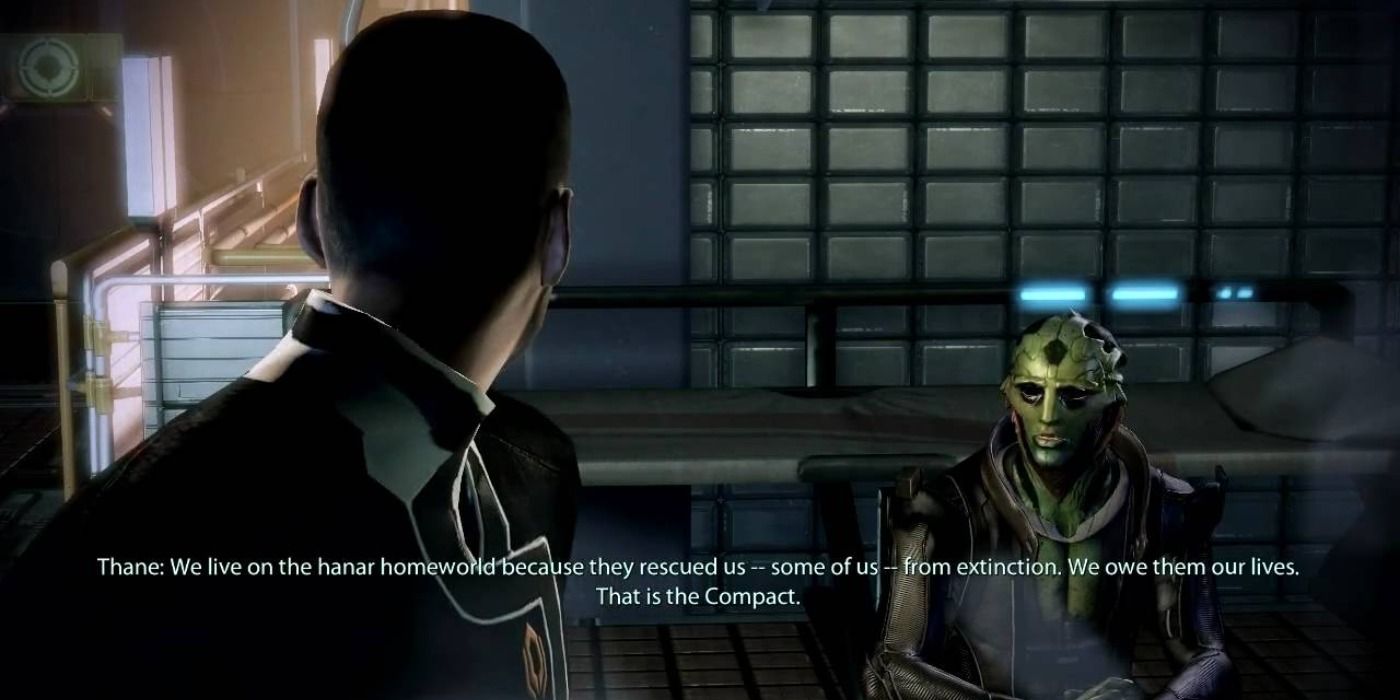 image of Thane Krios explaining the Compact from Mass Effect