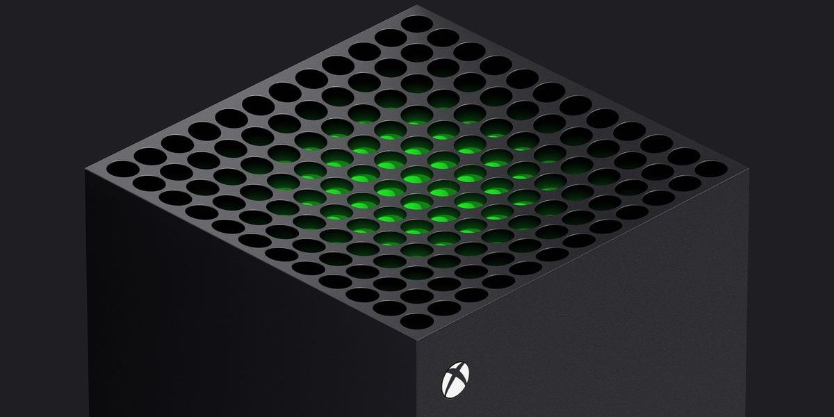 An angle revealing the green perspective effect that's designed on the new Xbox