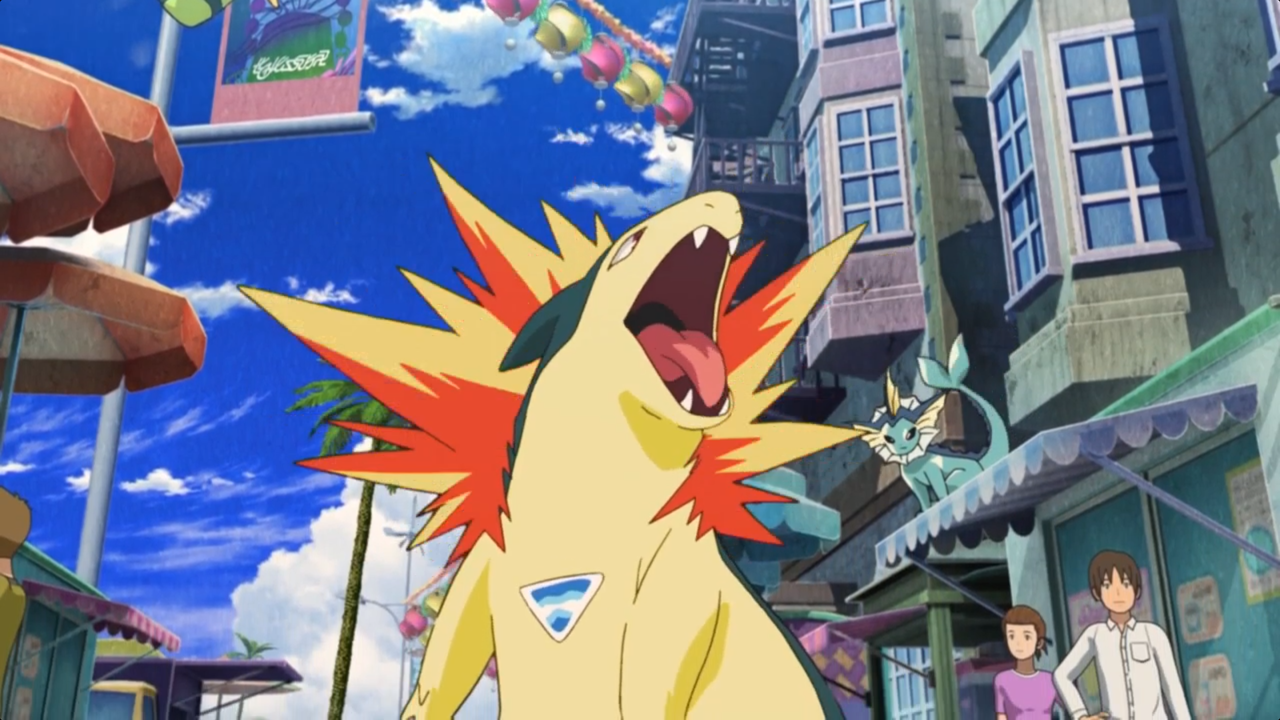 typhlosion in the pokemon anime