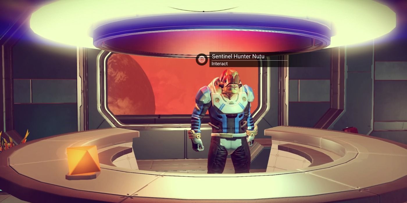 image of a Vy'Keen with the Sentinel Hunter title in No Man's Sky