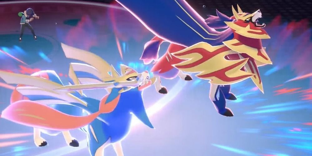 zacian and zamazenta in their crowned forms 