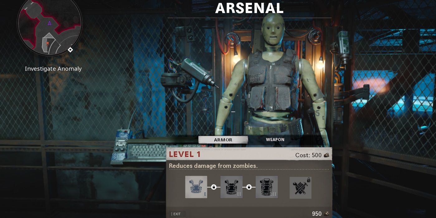 cold war zombies arsenal armor menu