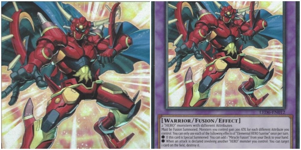 elemental hero sunrise card and art