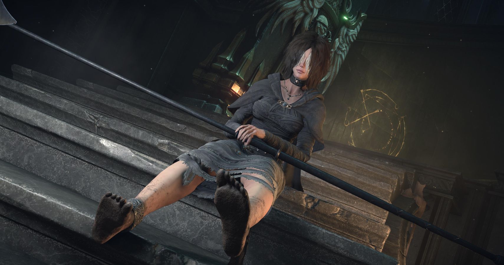 The Maiden In Black's Feet Are Filthy In Demon's Souls Remake