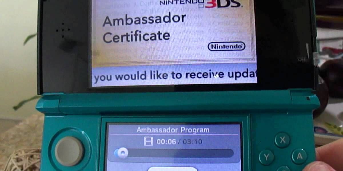 3DS that has The Ambassador Programme certificate