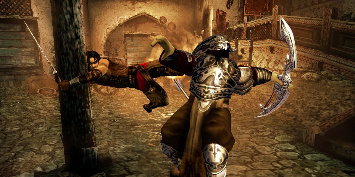 Prince of Persia The Two Thrones fighting an enemy.