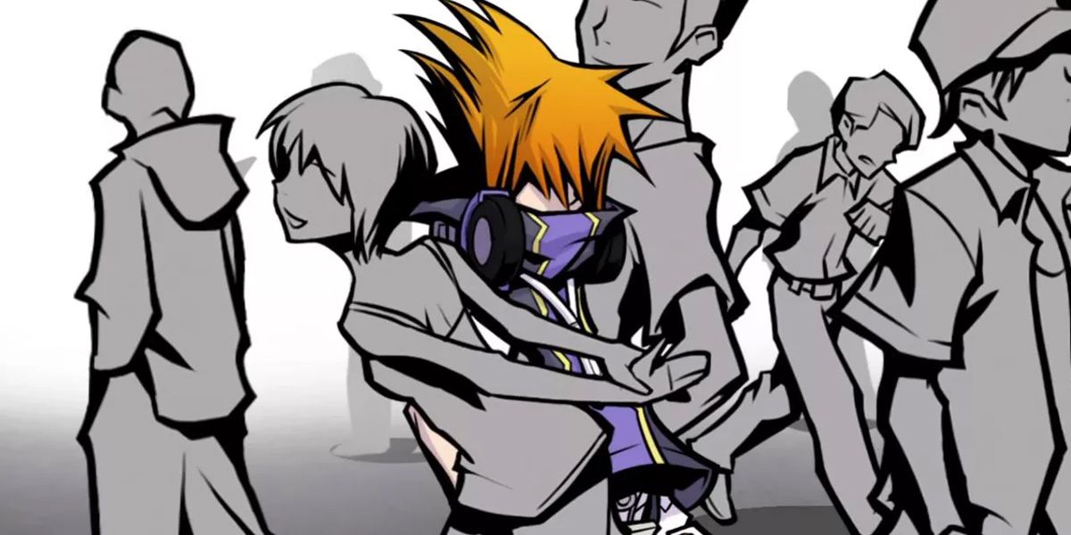 Neku in the crowd of The World Ends With You.