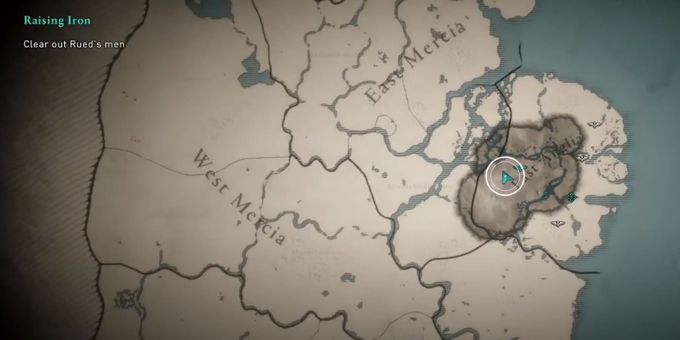 The location of East Anglia in Assassin's Creed Valhalla