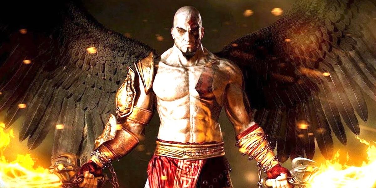 Kratos with wings from God of War III