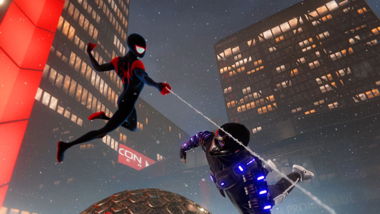 Combat with into the spider verse suit