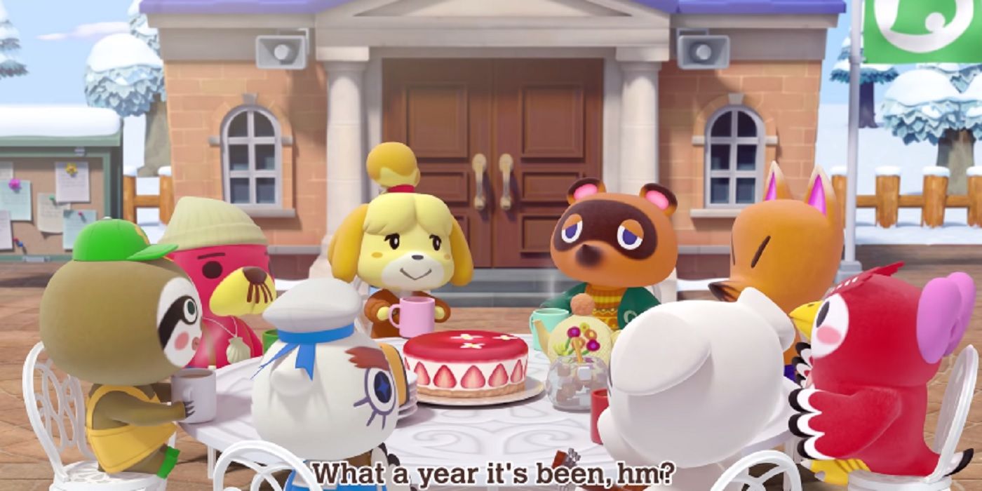 Animal Crossing New Horizons Isabelle Tom Nook And Co Look Back Over 2020 In ShortYetAdorable Holiday Video