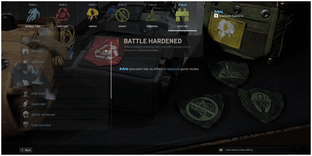 Call Of Duty Warzone Battle Hardened Perk In Loadout