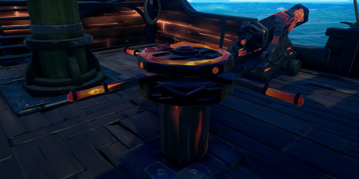 Capstan of The Ashen dragon On A Galleon