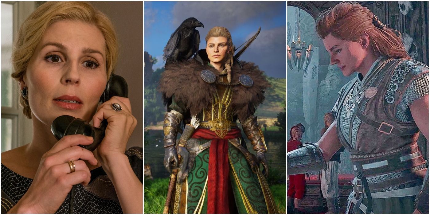 Cecilie Stenspil as female Eivor and Rosta in Assassin's Creed Valhalla