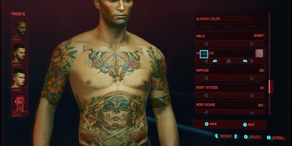 Cyberpunk 2077 Body Tattoo 1 Front Side