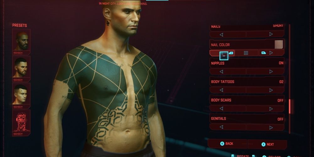 Cyberpunk 2077 Body Tattoo 2 Front Side
