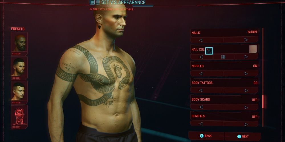 Cyberpunk 2077 Body Tattoo 3 Front Side